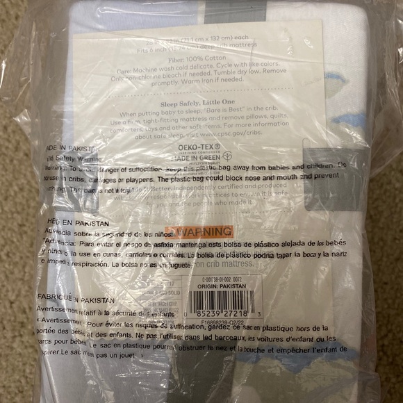 ! New ! Cloud Island 2 Pack Jersey Crib Fitted Sheets 100% Cotton Fast Shipping - Picture 4 of 4